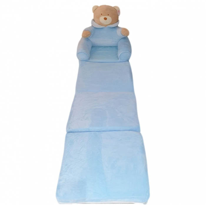 Fotoliu Urs Bleu, cu 4 placi, Extensibil la 150 cm [4]