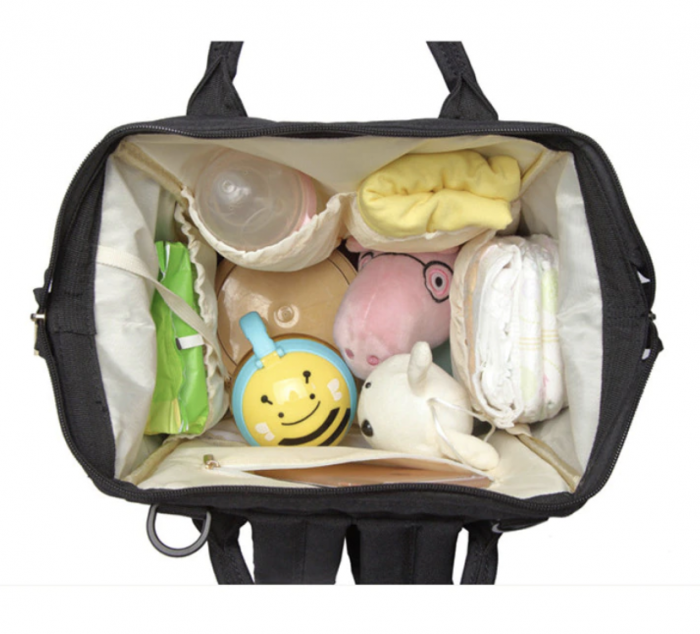 Geanta rucsac Living Share pentru mamicile de bebelusi, negru cu rosu [6]