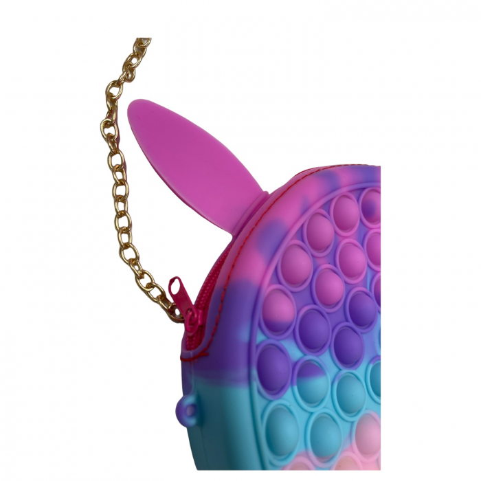 Gentuta cu lant auriu si fermoar Pop It Macaroons, Ren [6]