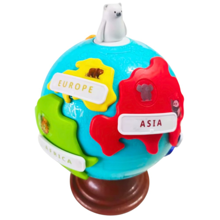 Glob interactiv educational Baby cu puzzle continente, jucarie copii 18 luni+ [3]