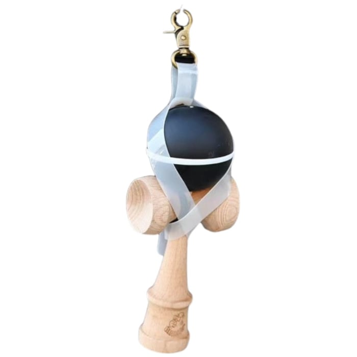 Husa pentru Kendama din PVC, Breloc cu Catarama de Agatare, 12 x 6 cm, Alb [1]