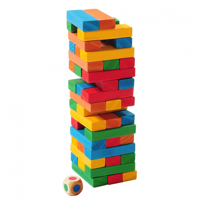 Joc Blocuri Tip Jenga Mare Color [5]