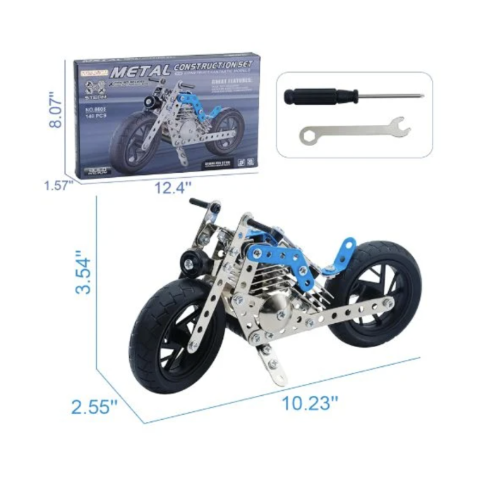 Joc constructii din metal 283 piese - masina de teren decapotabila verde, 8 ani+ [3]