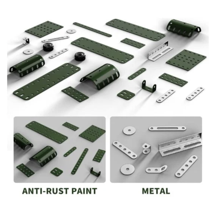Joc constructii din metal 389 piese - avion militar clasic, 8 ani+ [4]
