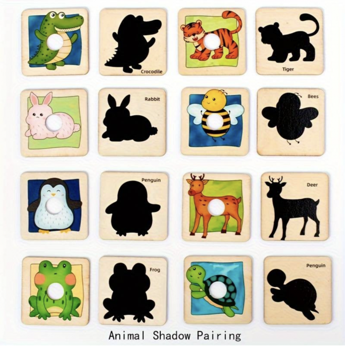 Joc de asociere Gaseste umbra animalelor - Animal Matching Jingsaw Puzzle [5]