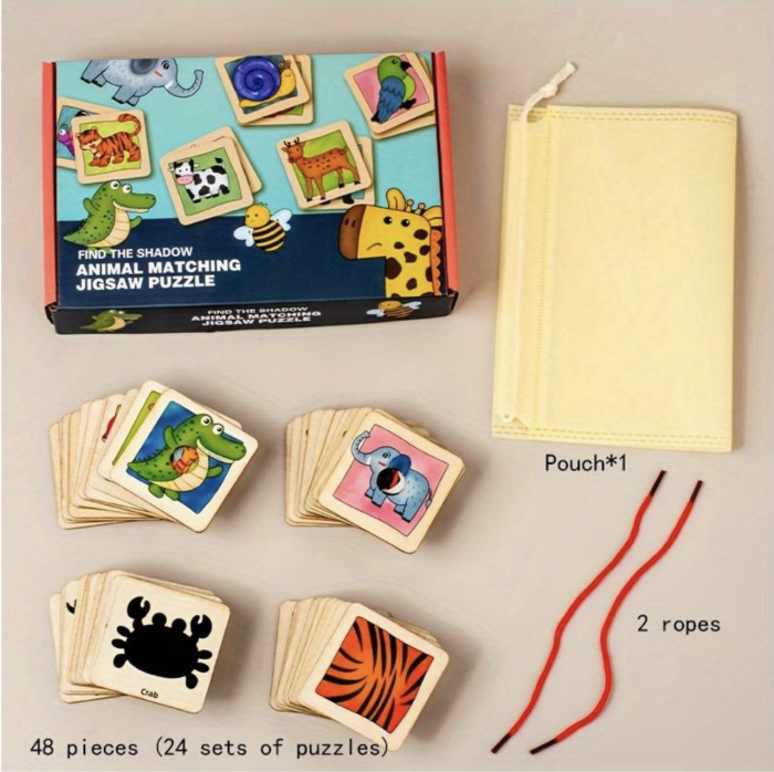 Joc de asociere Gaseste umbra animalelor - Animal Matching Jingsaw Puzzle [7]