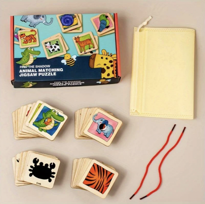 Joc de asociere Gaseste umbra animalelor - Animal Matching Jingsaw Puzzle [3]