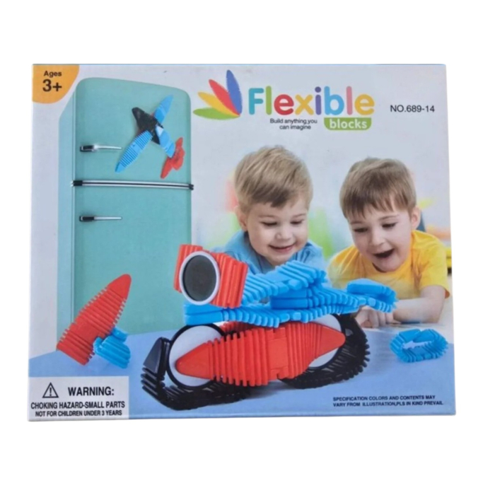 Set de Constructie Magnetic Flexibil Flexible din silicon Blocks, 14 piese [4]