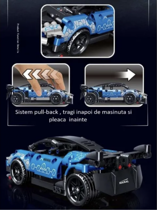 Joc de constructie Masina de curse albastra 3819, 248 piese [2]