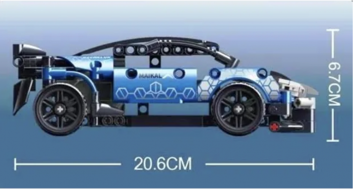 Joc de constructie Masina de curse albastra 3819, 248 piese [4]