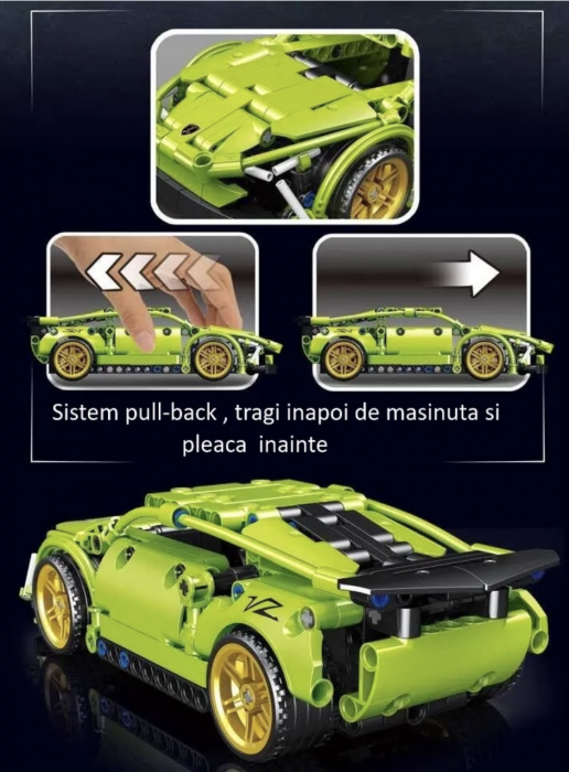 Joc de constructie Masina de curse verde 3822, 248 piese [2]