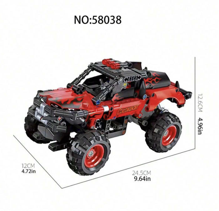 Joc de constructie Masina de offroad albastra 58038, 374 piese [2]