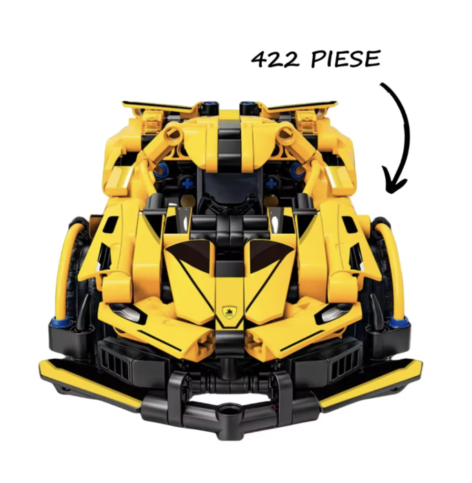 Joc de constructie Masina Galbena, scara 1:18, 422 piese [8]