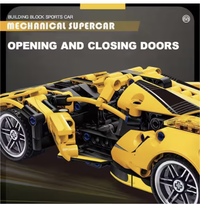 Joc de constructie Masina Galbena, scara 1:18, 422 piese [7]