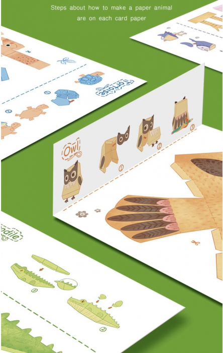 Joc de creatie Origami cu 10 animale [15]