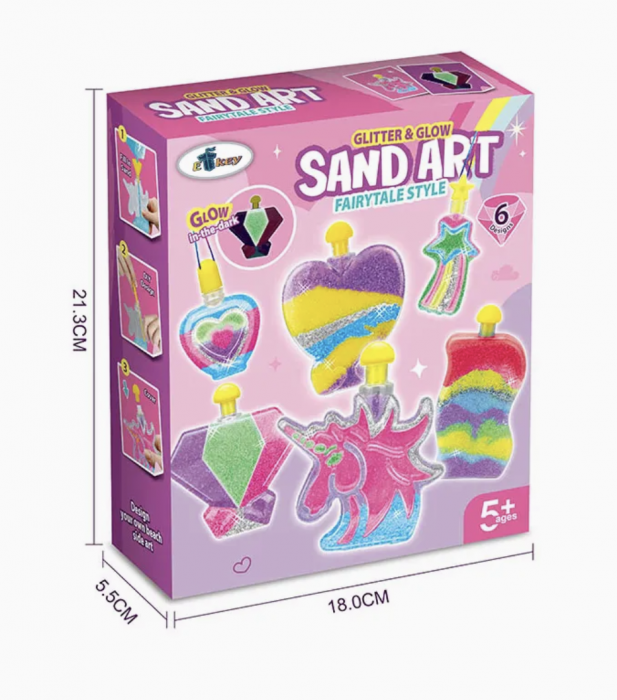 Joc de creație Sand Art - Arta în nisip colorat cu 6 sticlute [3]