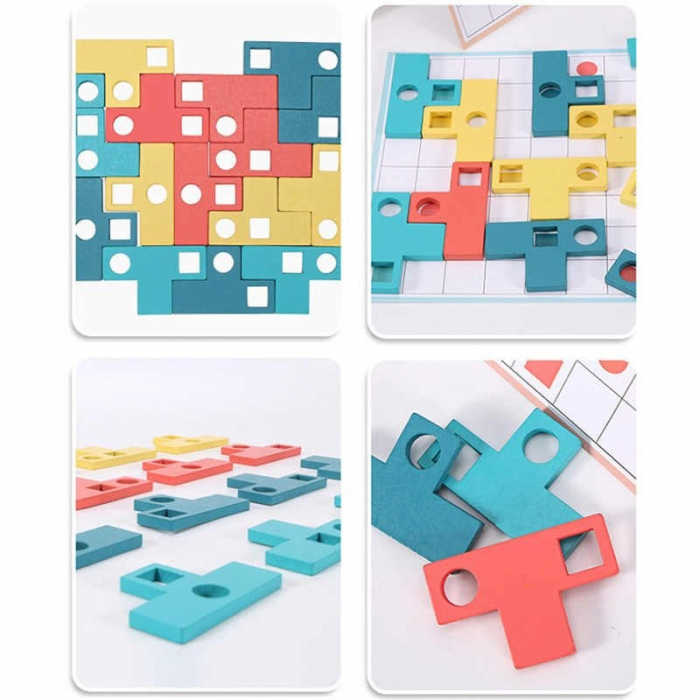 Joc de logica Montessori, Tetris T-Paired [4]