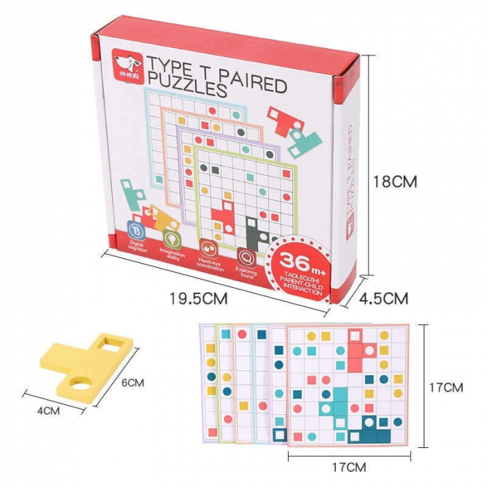 Joc de logica Montessori, Tetris T-Paired [6]