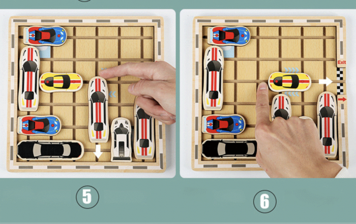 Joc de logica Soferul Istet scapa de trafic, din lemn [8]