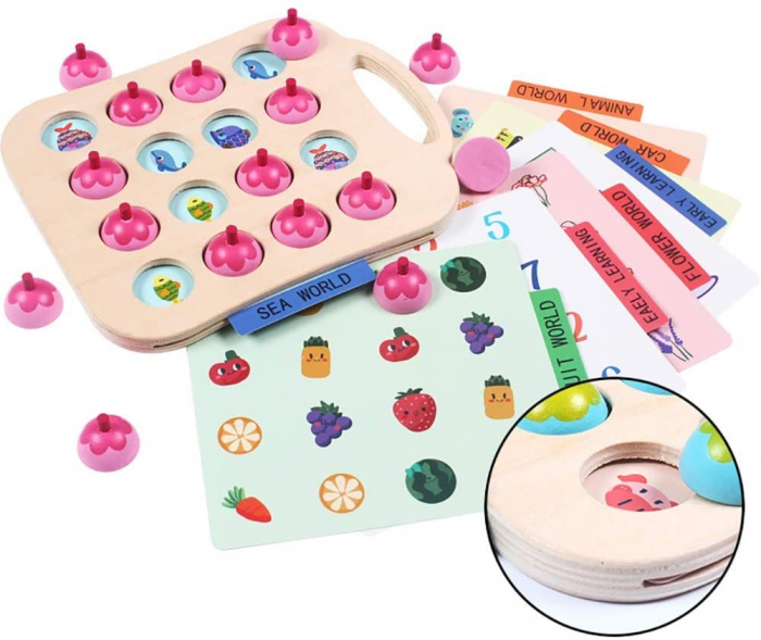 Joc de memorie cu planse memo pink-blue