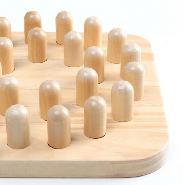 Joc de memorie si dexteritate Square Memory Chess, cu 24 pini, din lemn [9]