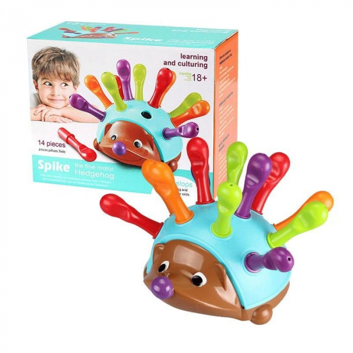 Joc de motricitate si sortare culori Ariciul Spike pentru copii 18 luni+ [2]