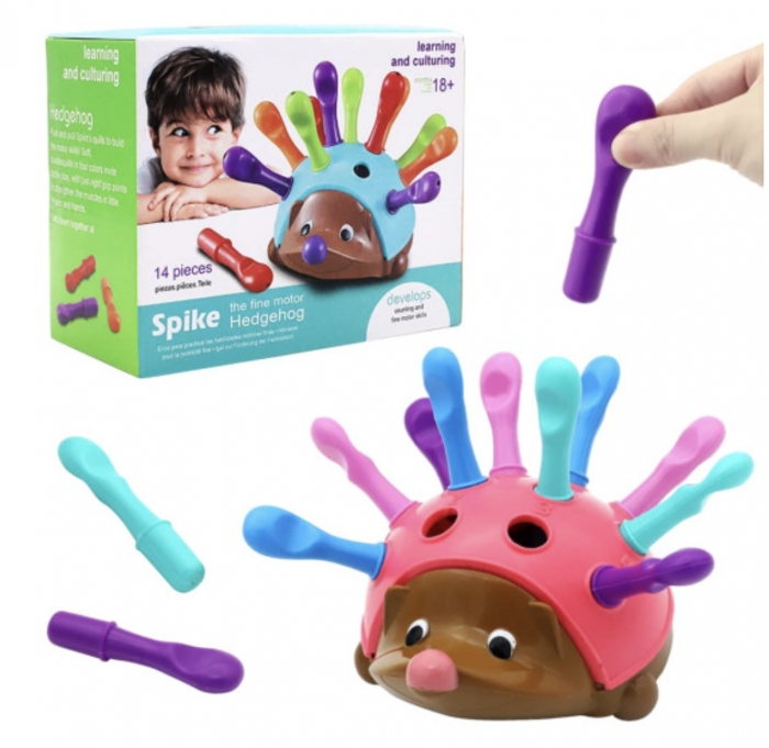 Joc de motricitate si sortare de culori Ariciul Spike, roz [4]