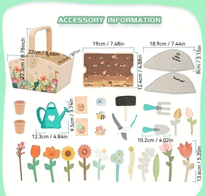 Joc de rol educativ Micul Florar, din lemn [2]