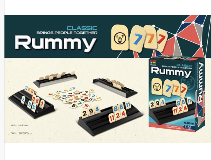 Joc de Rummy Rapid Compact cu Piese din Plastic ABS [7]