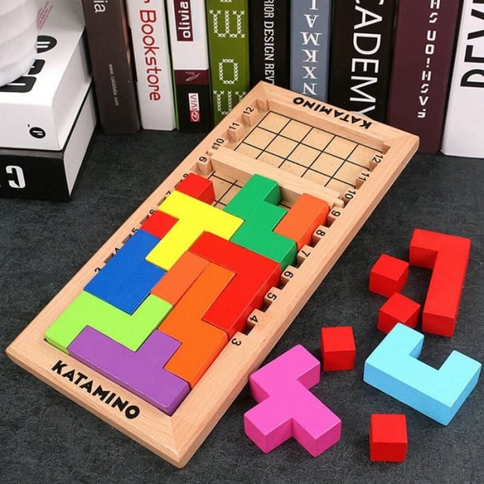 Joc de strategie Tetris 3D Kataminor, din lemn [2]