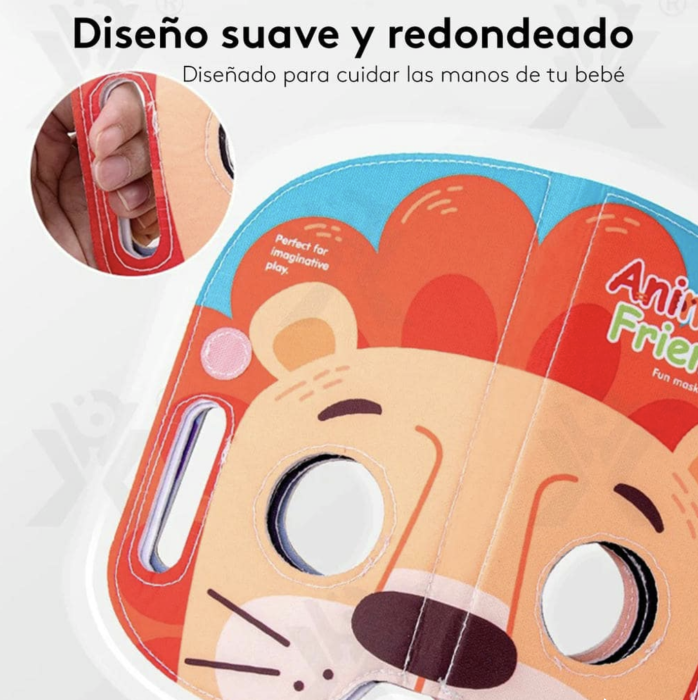 Joc educational si roluri pentru bebelusi - Carte textila cu masti [16]