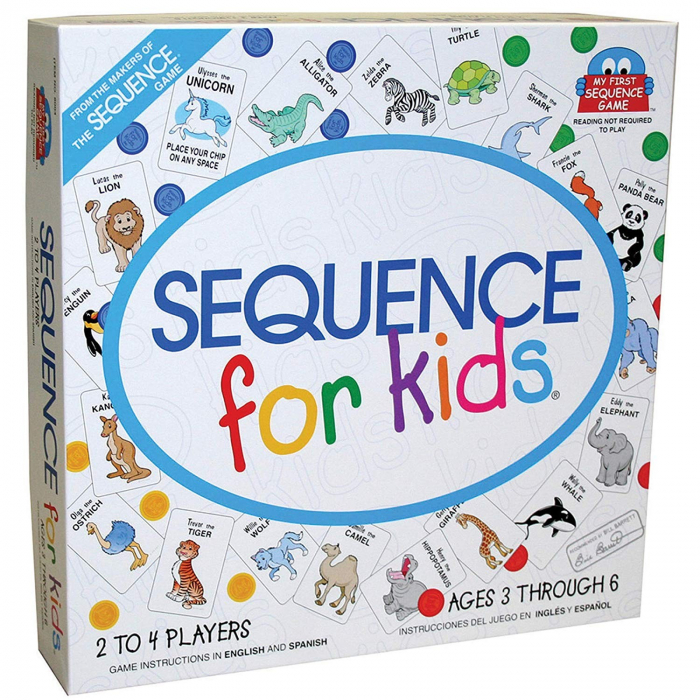 Joc de societate Sequence for Kids ,   2-4 jucatori, varsta 3-6 ani