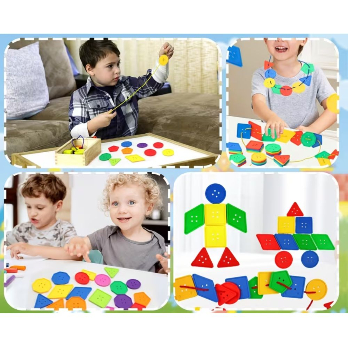 Joc Educativ de Snuruit Nasturi Geometrici Sortator [5]