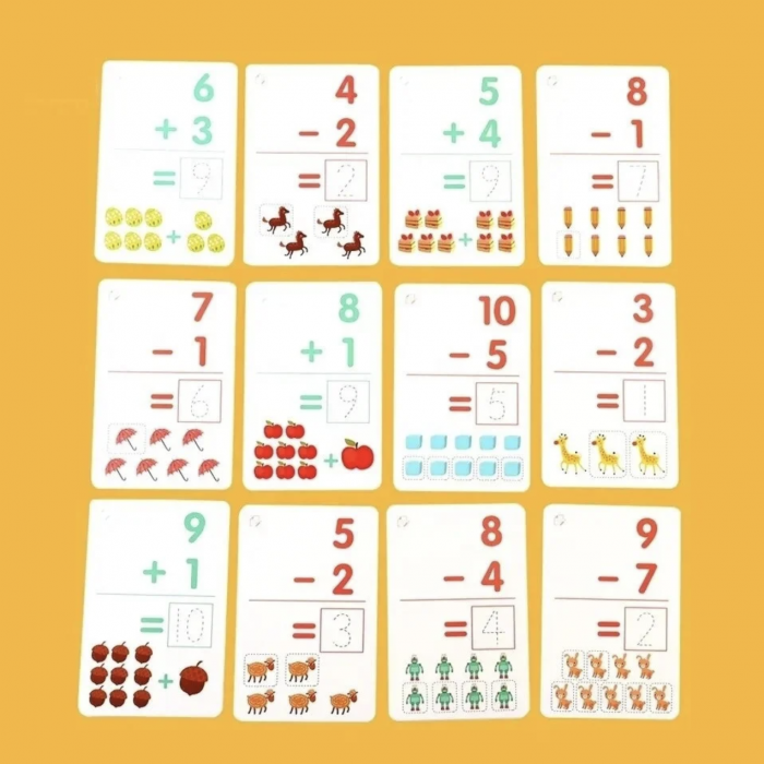Joc educativ exersare calcule, cu 30 de planse reutilizabile, 4 ani+ [6]