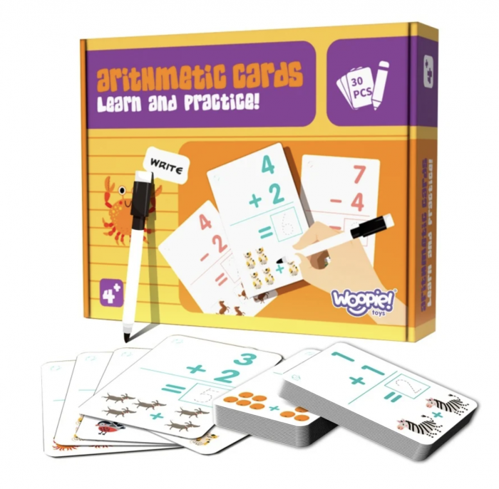 Joc educativ exersare calcule, cu 30 de planse reutilizabile, 4 ani+ [2]