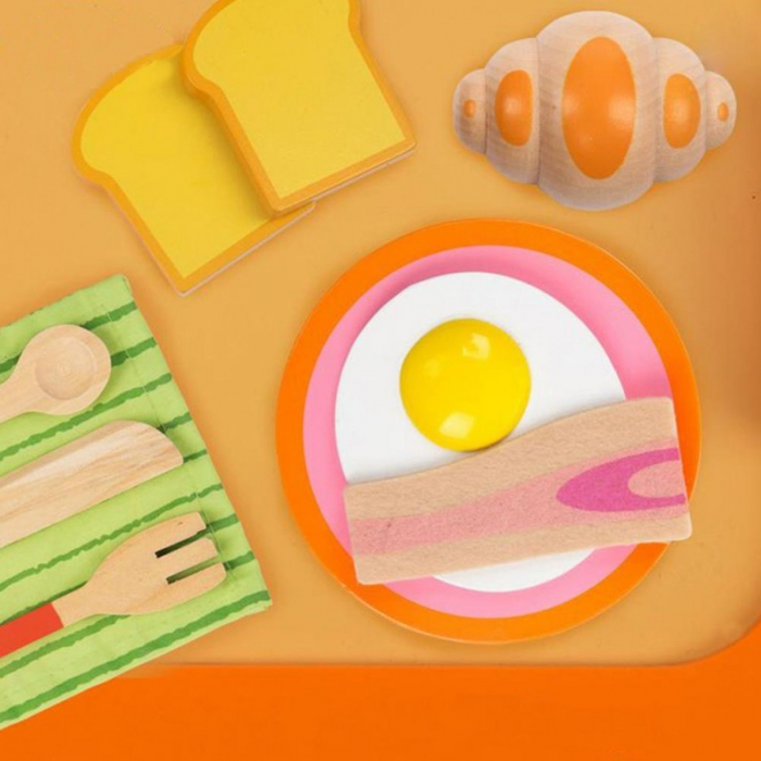 Joc educativ Mic dejun cu ou, din lemn [3]