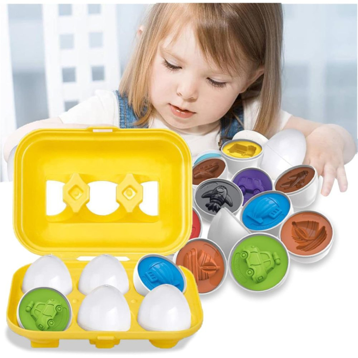 Joc educativ Set 6 oua de potrivit cu Vehicule [5]