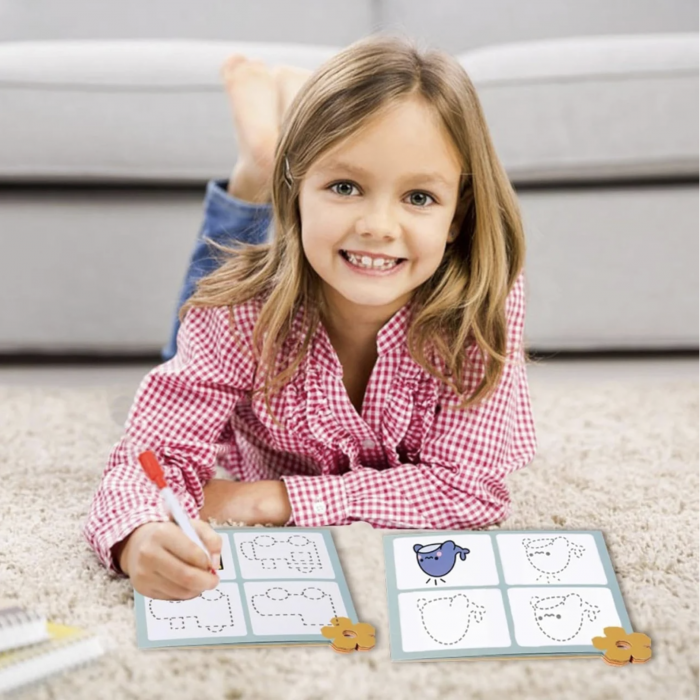 Set 30 cartonase reutilizabile pentru desenat Pas cu Pas [3]