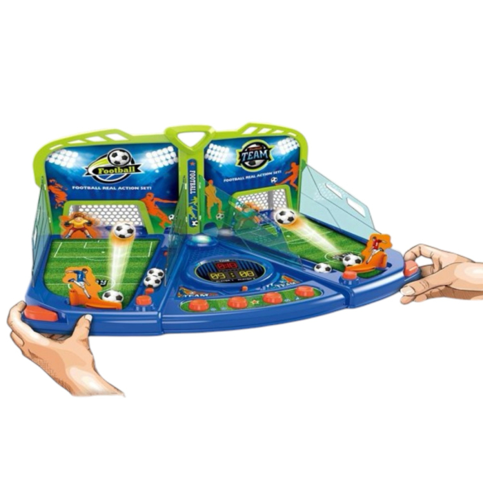 Joc Electronic Fotbal De Masa Portari Mobili Scor Digital Lumini Sunete 48x34 cm 3 Ani