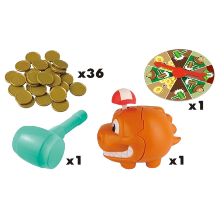 Joc interactiv Dinozaur Money Pot, cu monede si ciocan, 2-4 jucatori, 4+ [5]