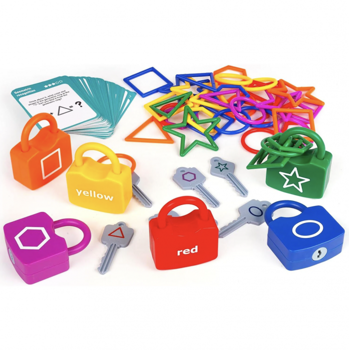 Joc Lacate Asociaza formele si culorile Shape Pairing Locks [7]