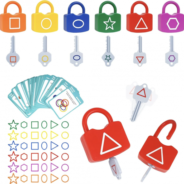 Joc Lacate Asociaza formele si culorile Shape Pairing Locks [3]