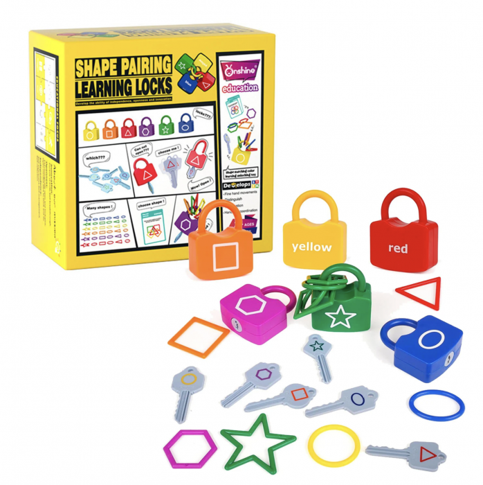 Joc Lacate Asociaza formele si culorile Shape Pairing Locks [2]