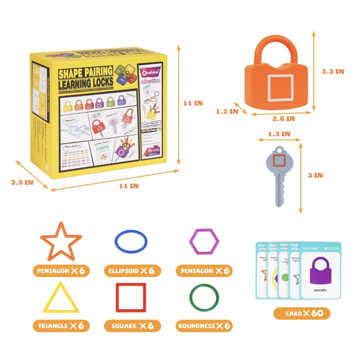 Joc Lacate Asociaza formele si culorile Shape Pairing Locks [15]