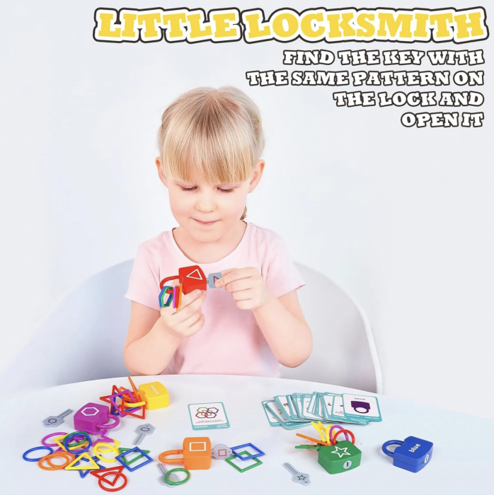Joc Lacate Asociaza formele si culorile Shape Pairing Locks [4]