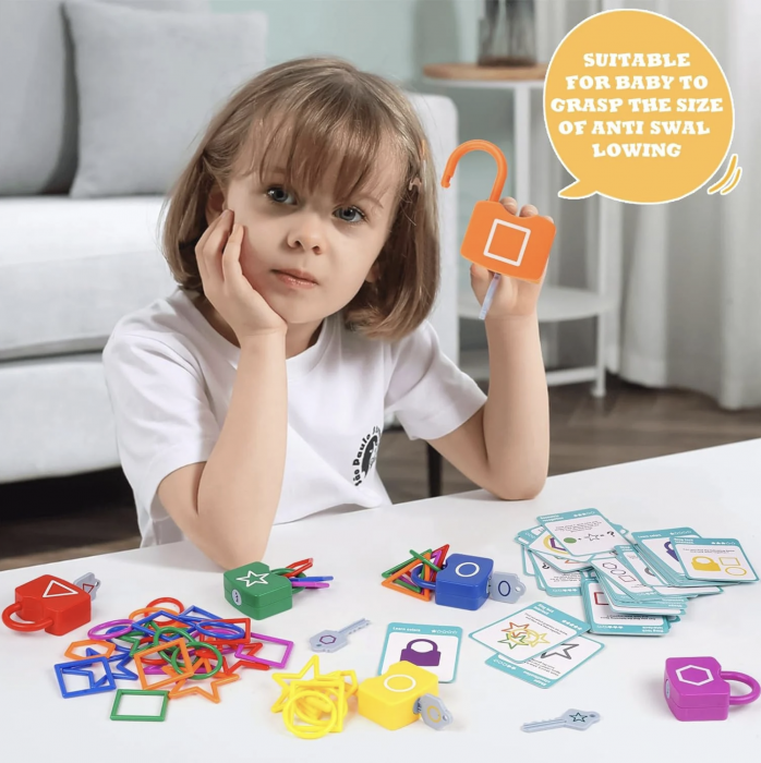 Joc Lacate Asociaza formele si culorile Shape Pairing Locks [5]