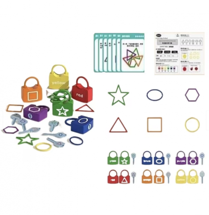 Joc Lacate Asociaza formele si culorile Shape Pairing Locks [11]