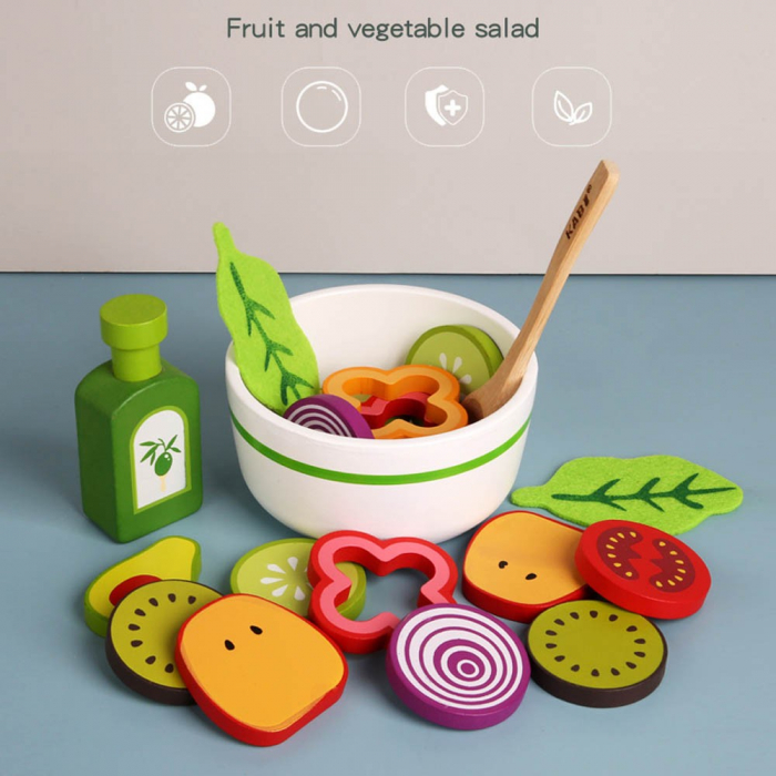 Joc lemn Bolul cu salata de fructe sau legume [5]