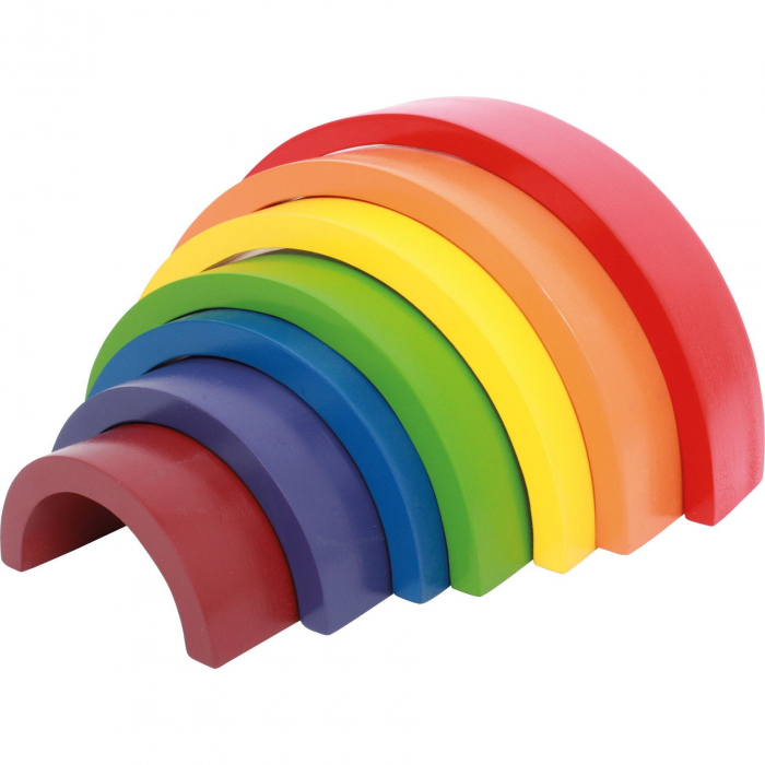 Joc lemn Montessori Curcubeu 7 piese Rainbow [1]