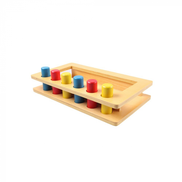 Joc lemn Montessori Cutia Jumbo de sortare Pioni [3]
